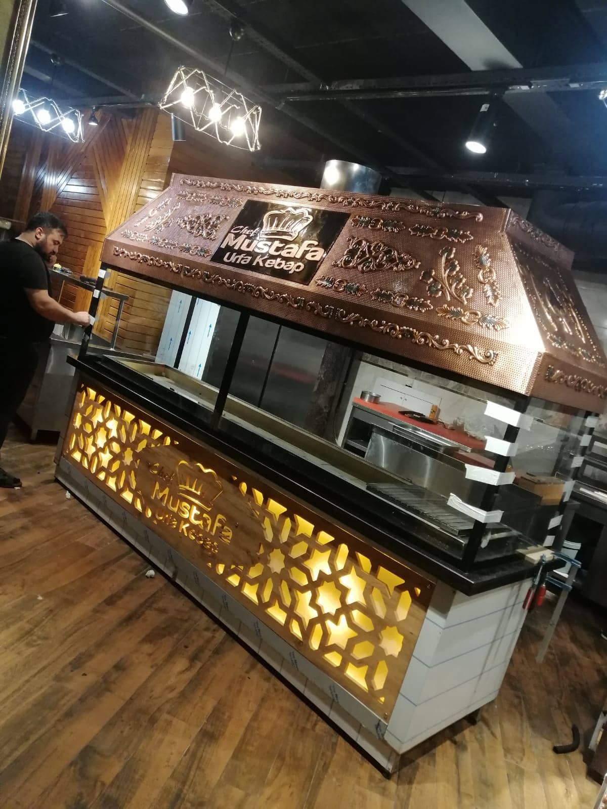 Dekoratif Kebap Tezgahı ve Davlumbaz Seti ST-DK240
